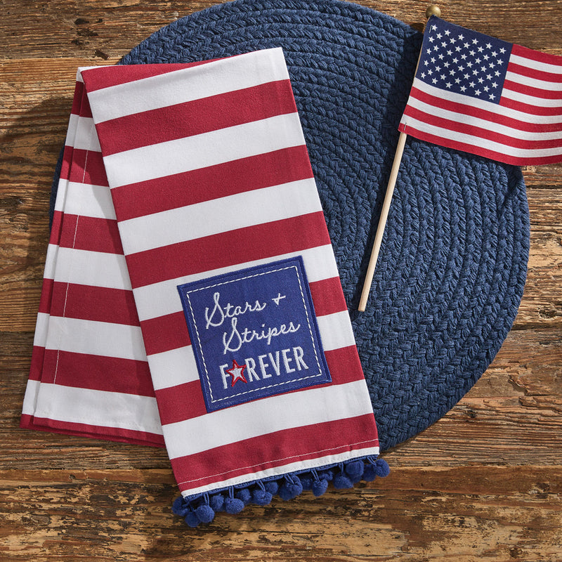 STARS & STRIPES FOREVER DECORATIVE DISHTOWEL