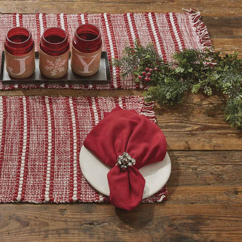 PEPPERMINT STRIPE TABLE RUNNER - 36"L