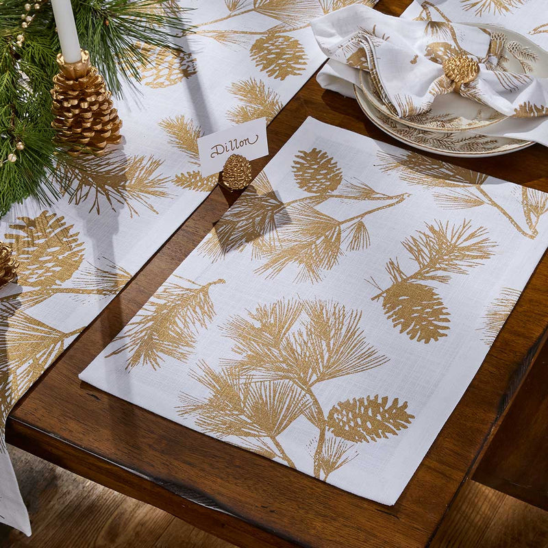 GOLD PINECONE PLACEMAT