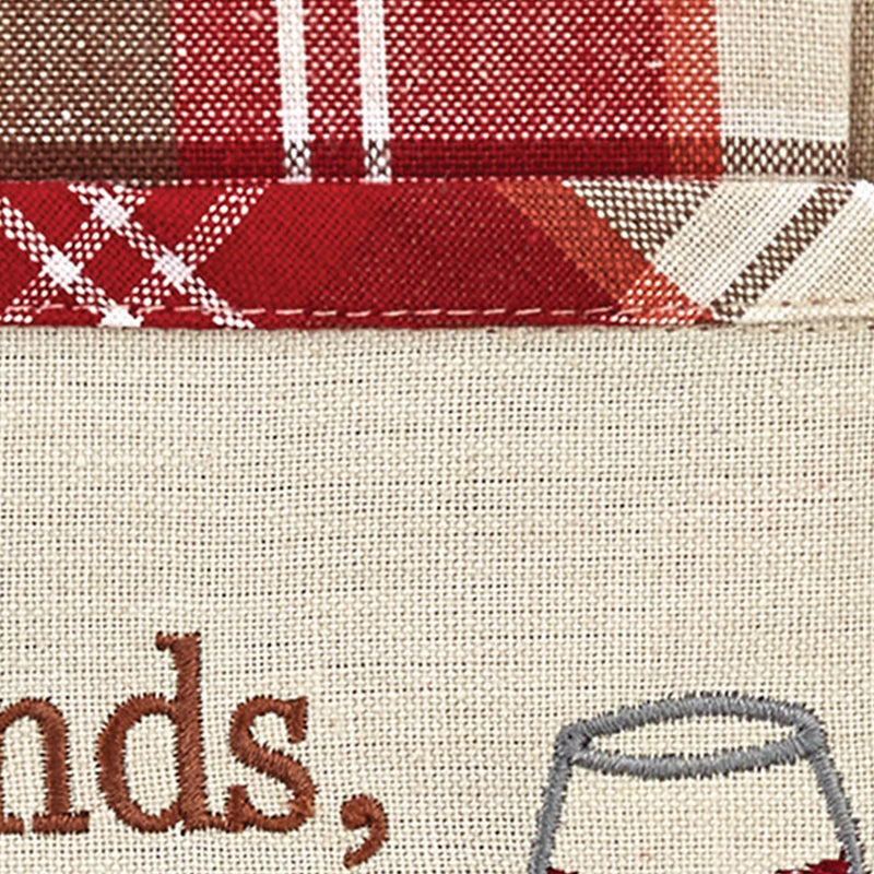 FIRESIDE PLAID POCKET POTHOLDER SET