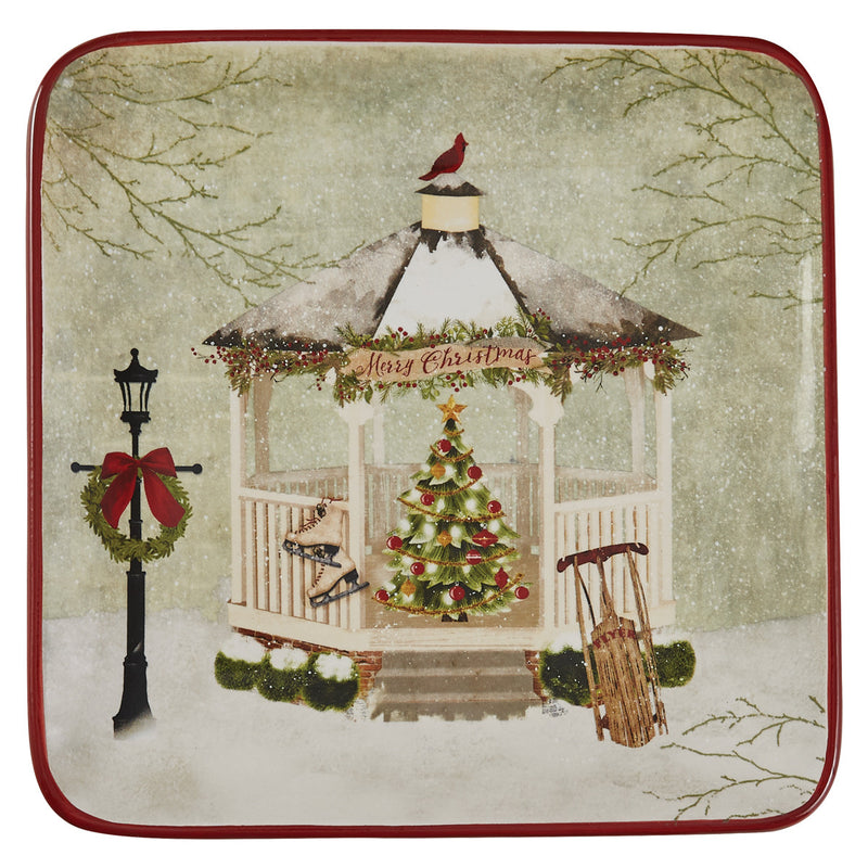 VINTAGE TOWN SQUARE SALAD PLATE 4 ASSORTED